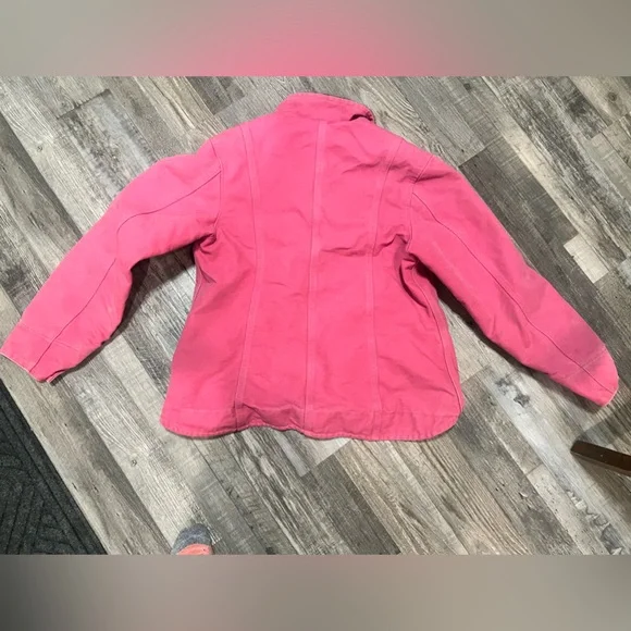 Vintage Carhartt Pink Canyon Sandstorm Sherpa Lined Chore Coat L - Picture 4 of 6